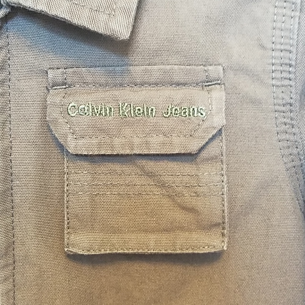 🚫SOLD🚫 ▪Calvin Klein Jeans ▪Brown Zip Up Jacket - Picture 3 of 8
